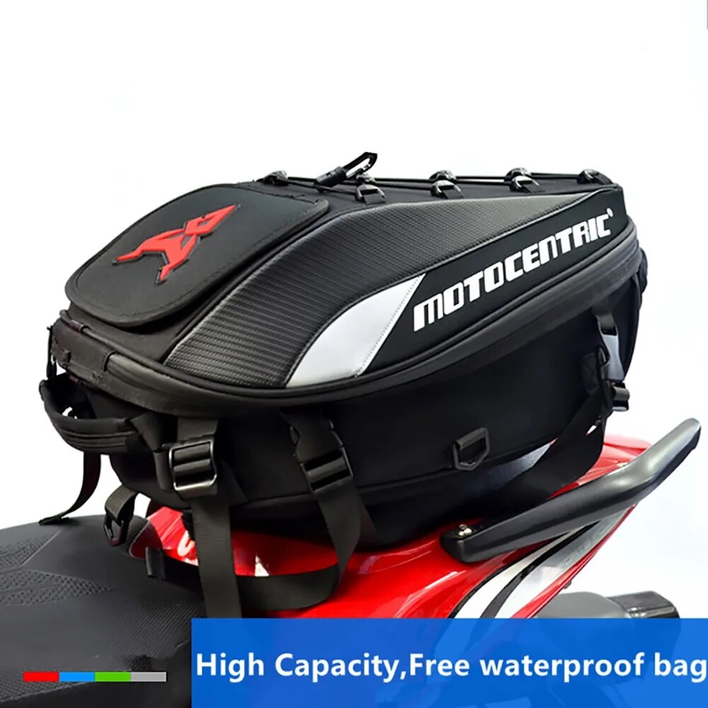 Motorcycle Helmet Bag Backpack - MOTOCENTRIC tas kursi belakang motor, ransel