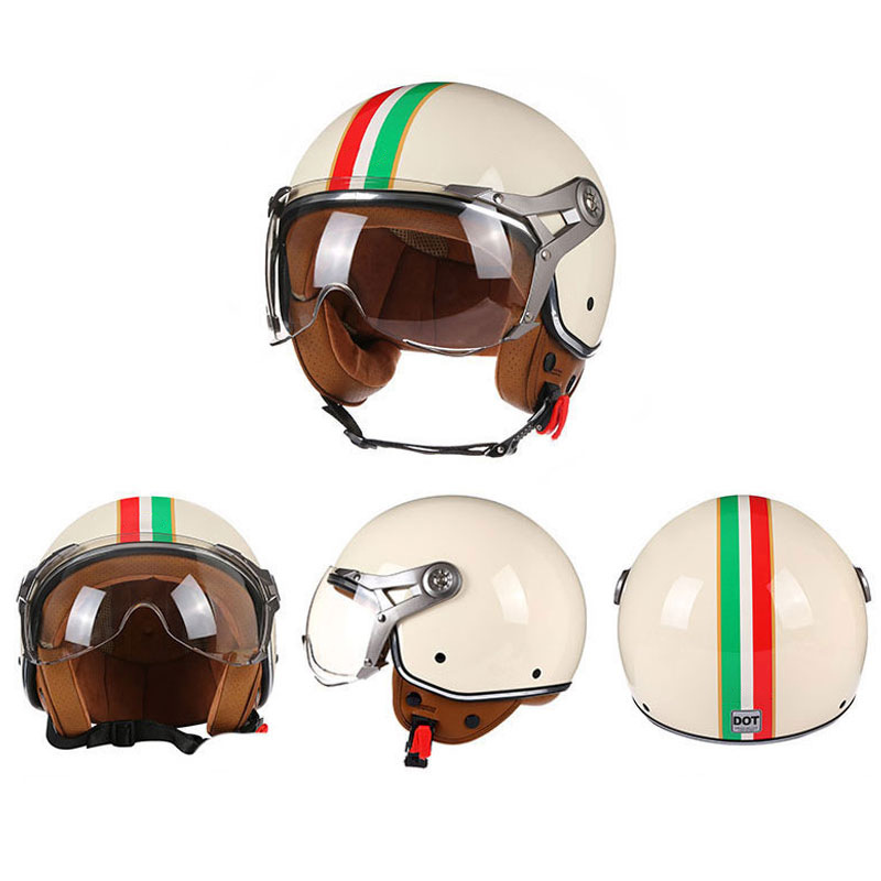 Open Face Helmet Retro Vintage - Helm Sepeda Motor Retro Capacetes Moto