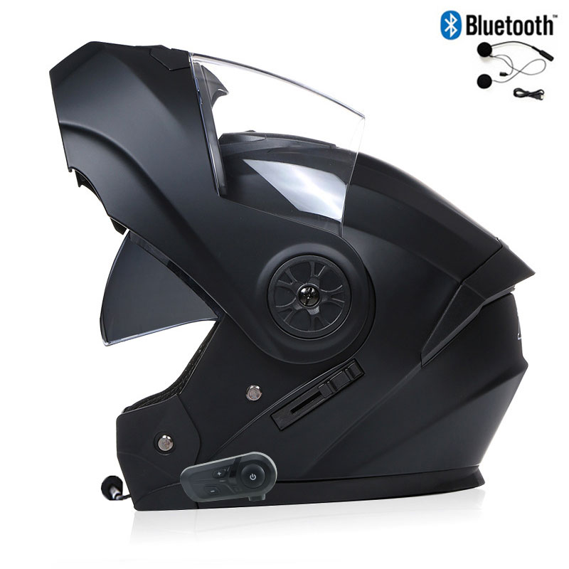 Motorcycle Helmet Bluetooth Built In - Helm Sepeda Motor Pria Bluetooth Casco
