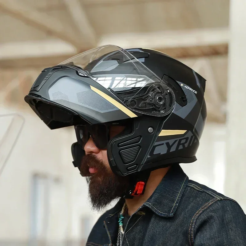 Flip Up Helmet Dual Visor - Helm Modular Flip Up Full Face