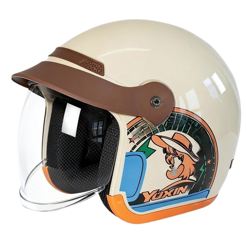 Motorcycle Helmet Sun Visor Inner - Helm Motor Klasik dengan Pelindung Mata