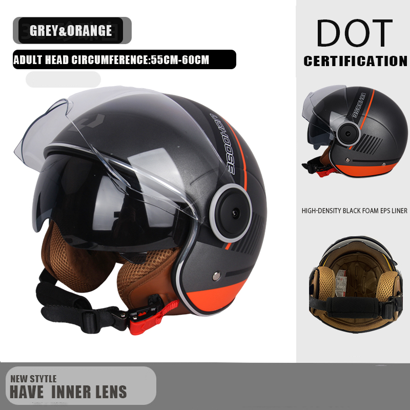 Motorcycle Helmet Bluetooth Built In - Helm sepeda Motor sertifikasi DOT, helm