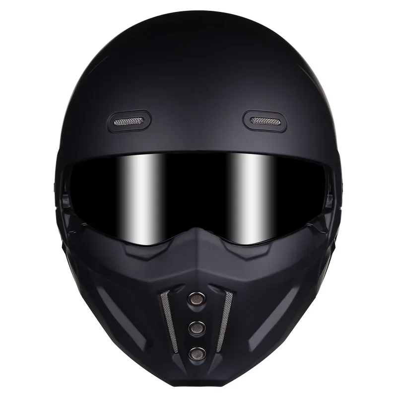 Full Face Helmet Carbon Fiber - Helm Sepeda Motor Retro Scorpion Setengah