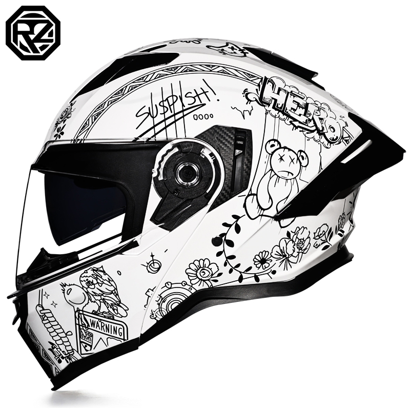 Flip Up Helmet Dual Visor - Helm Modular Flip Standar ORZ-997-DOT ABS