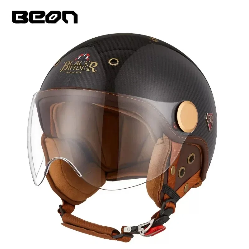 Open Face Helmet Retro Vintage - BEON BR13 Helm Setengah Wajah Terbuka