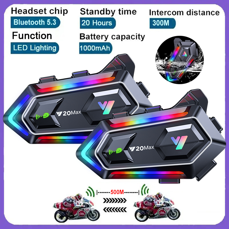 Motorcycle Helmet Bluetooth Built In - 1/2 Buah Y20 Max Headset Helm